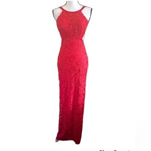 Aidan Mattox Red Fitted Formal Gown Size 0
